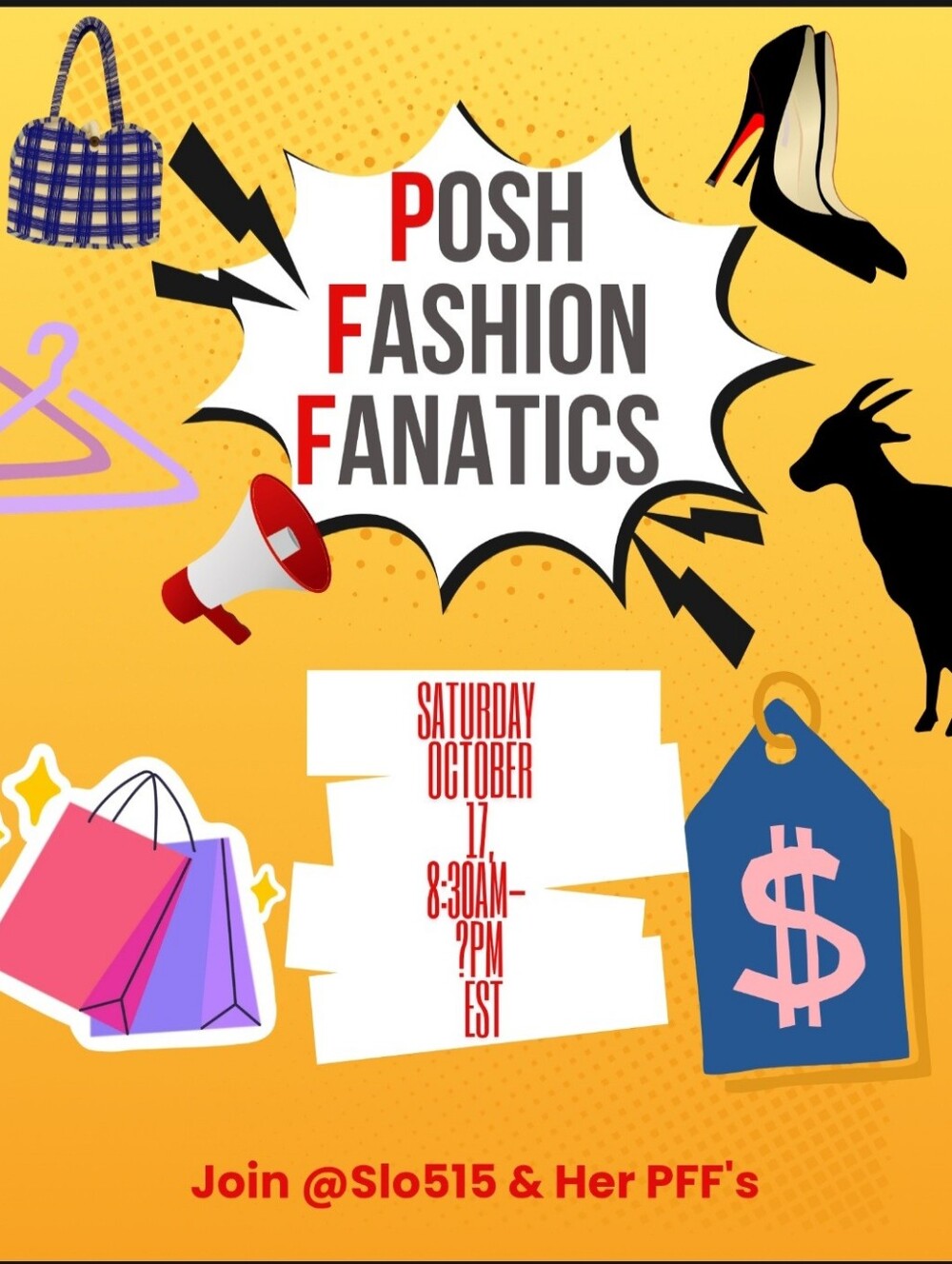 PFF - Posh Fashion Fanatics all Day Event! Saturday, October 17th - Picture 1 of 1